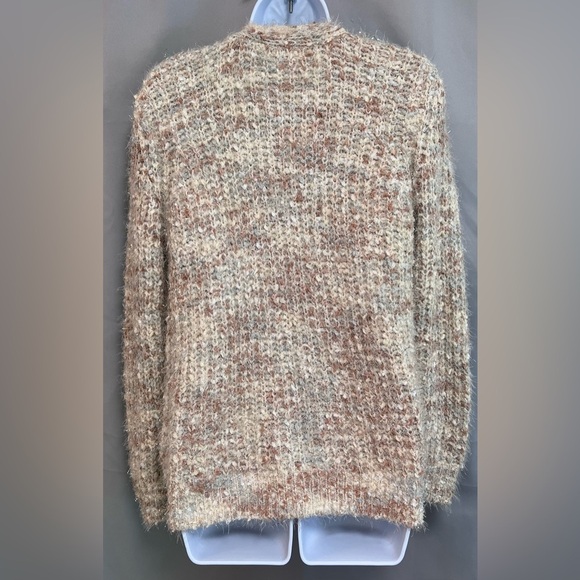 Maurices Sweater Womens Sz M Chunky Knit Cardigan Long Sleeve Shimmer Open Front - Picture 2 of 9